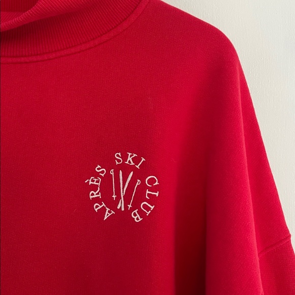 WILD FABLE Apres Ski Club Embroidered Graphic Boxy Pullover Sweatshirt Size M - Picture 4 of 7